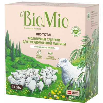 Таблетки для посудомоечной машины с маслом эвкалипта BioMio, 600г