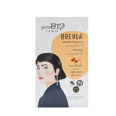 Маска кремовая PuroBio для сухой кожи Brenda Миндаль, 10мл