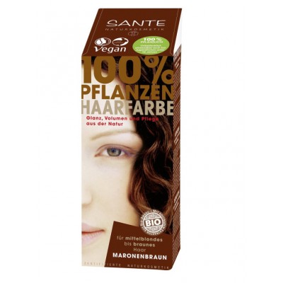 Растительная краска SANTE для волос "Коричневый каштановый" , 100г