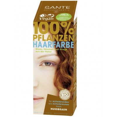 Растительная краска SANTE для волос "Коричневый ореховый", 100г