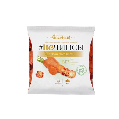Морковь сушеная "НЕЧИПСЫ" с карри Вегенсы, 30г
